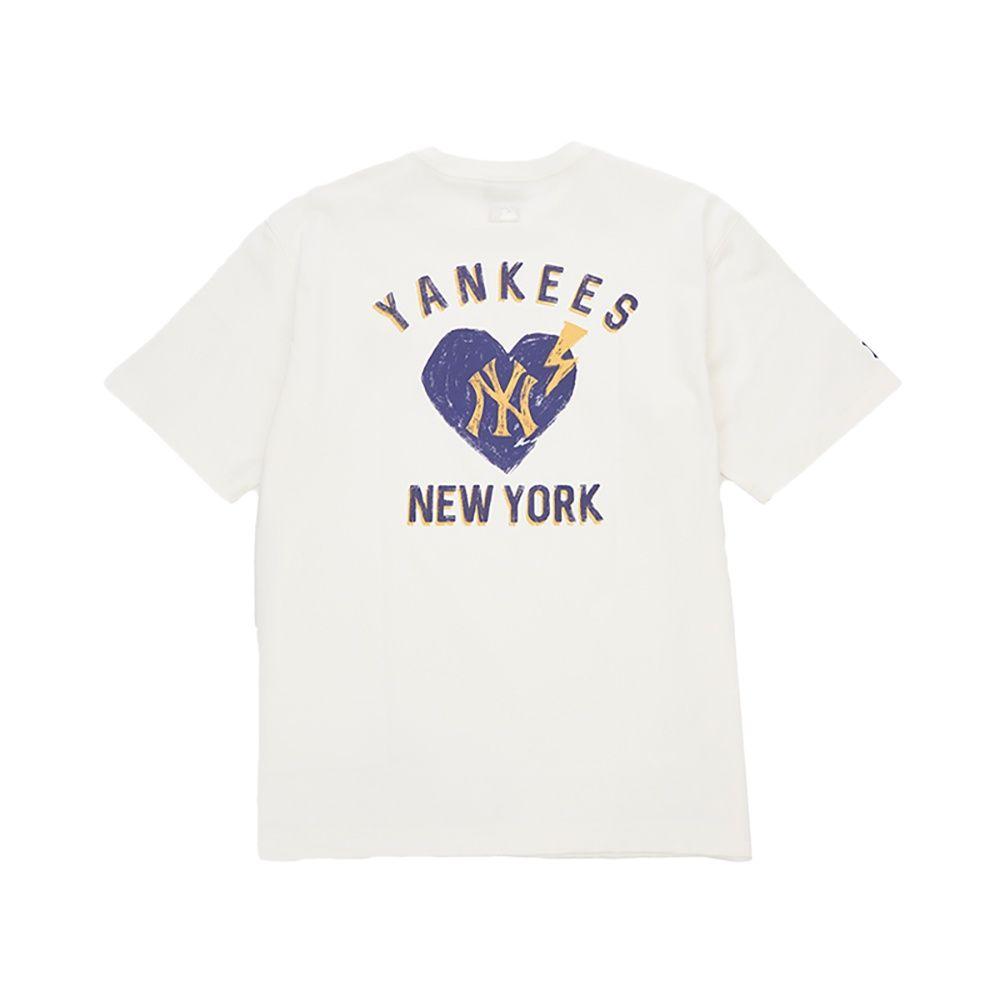 MLB T Shirts Unisex New York Yankees/Ivory Crew Neck Thin 3ATSH0254-/ S