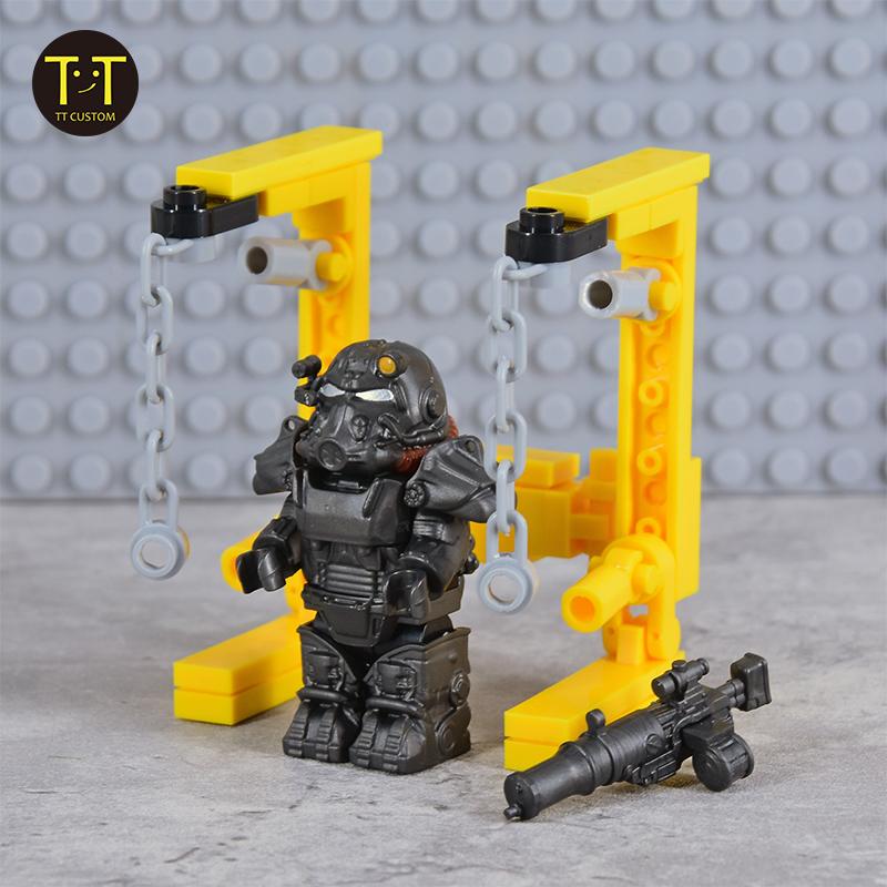 1 STÜCK Militärsoldaten Mini Anime Action Fallouts Figuren Waffen Roboter Mecha Bausteine Ziegel DIY Spielzeug für KINDER Geschenk