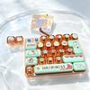Candy Kleur Fidget Keycap Clicker Sleutelhanger Schattig 26 Toetsen Stressverlichting Toetsenbord Speeltje Tas Hanger Cartoon Fidget Sleutelhanger