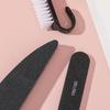 Ensemble d'outils pour nail art noir: Kit de 5 pièces avec lime éponge, polissoir, lime à ongles, bloc de polissage, bloc tofu et brosse en corne.