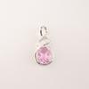 Morganite Gemstone 925 Sterling Silver Jewelry Zircon Wedding Pendant 1.22" Gift CZP-13-11