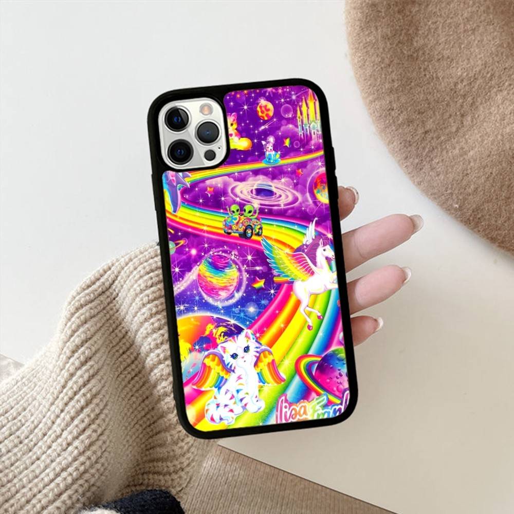 

Lisa Frank Art Phone Case For IPhone 16 Pro Max 15 14 Plus 14 13 12 11 17 PC+TPU Cases Back Cover iPhone 13pro max