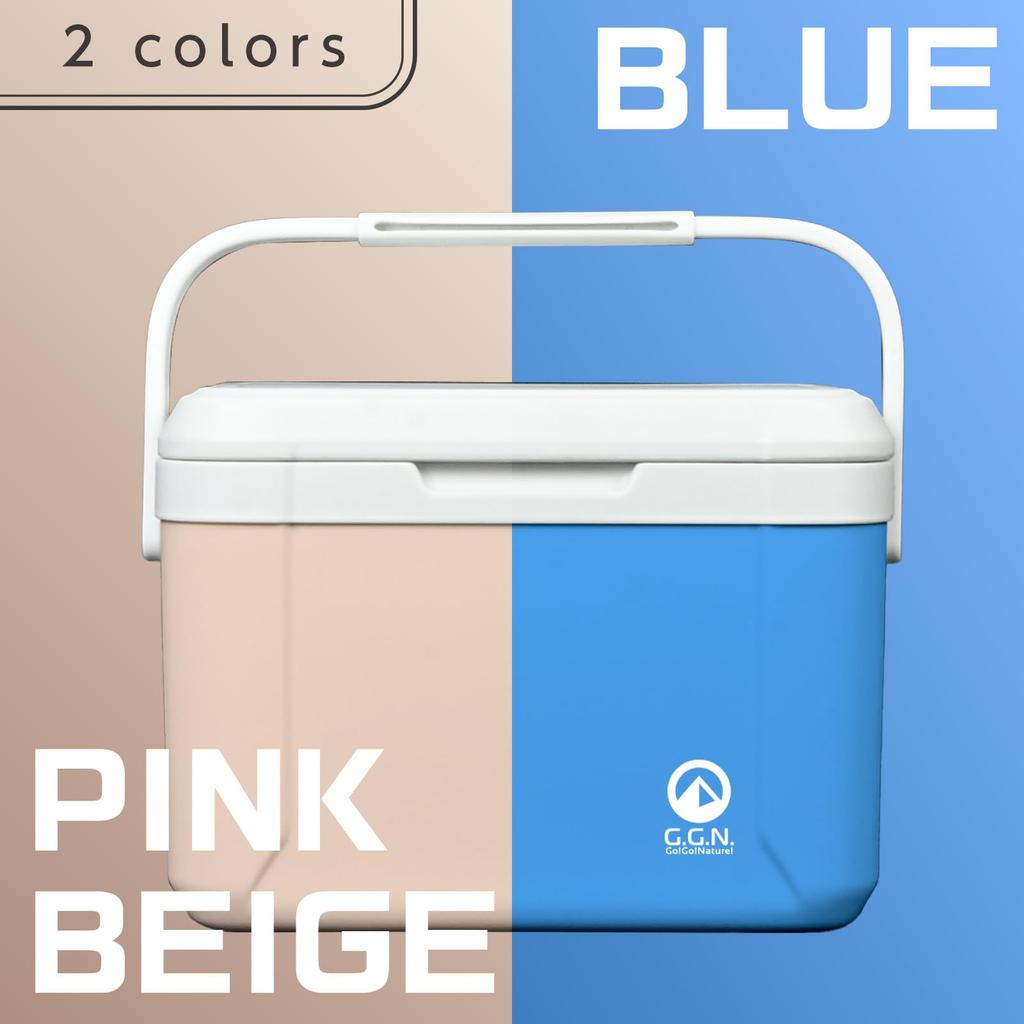 GGN Lodówka turystyczna, Twarda lodówka, Torba izolacyjna, Kompaktowa i lekka, 5L, Różowa i beżowa