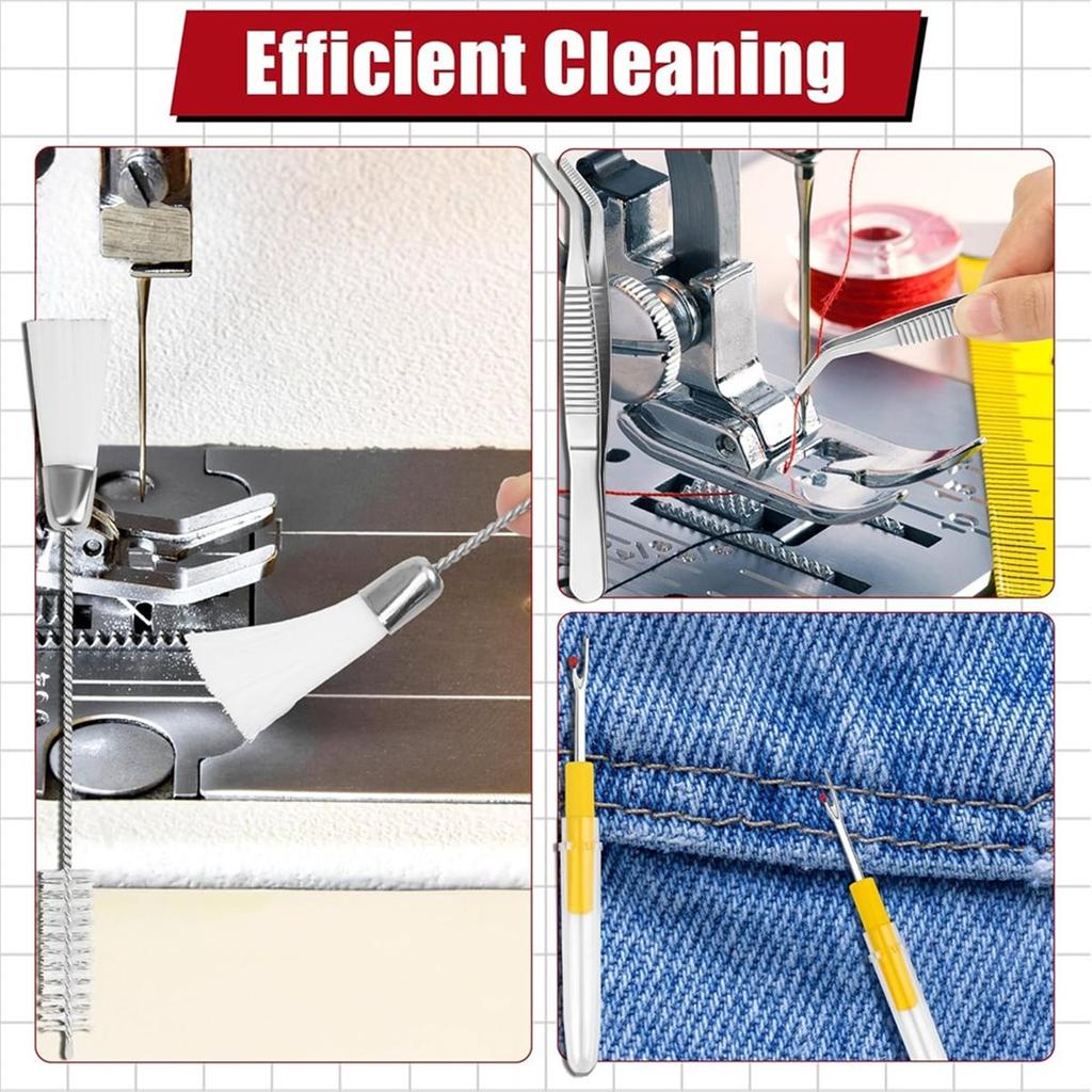 36 Pcs Sewing Machine Cleaning Kit Sewing Machine Repair Tools Include Silicone Brush, for Cleaning and Repair Machines