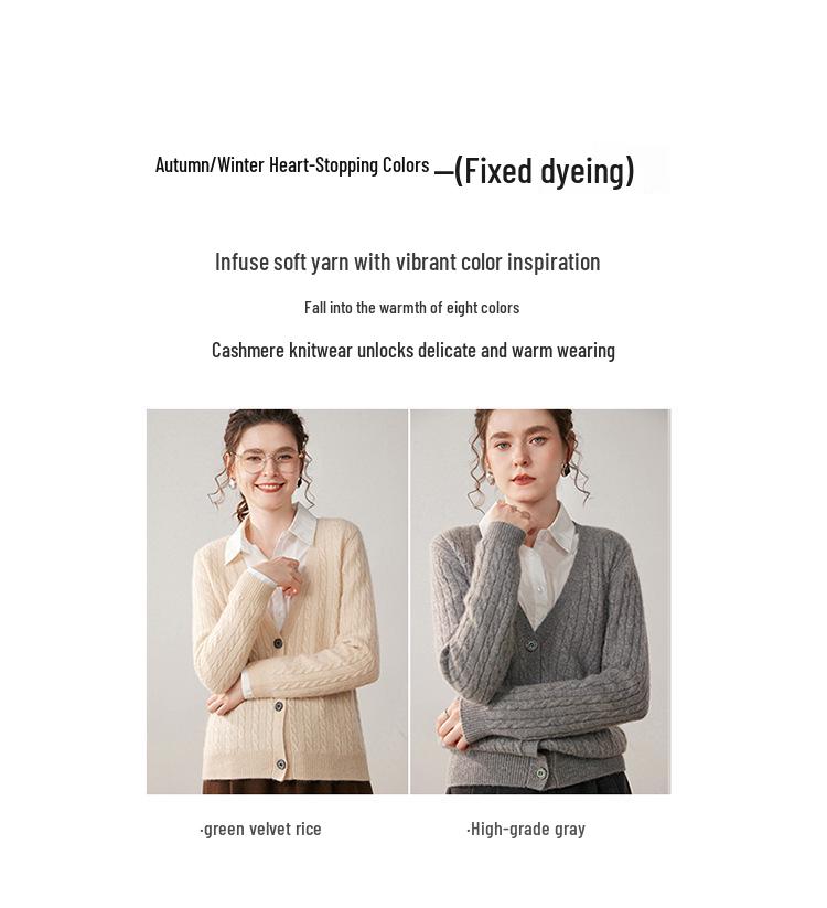 Autumn Winter Cashmere Knit Cardigan: Soft, Versatile, and Comfortable Loose-Fit Top