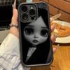 Dark Cute Girl Doll  Soft Silicone Case For iphone 17 Air 16 15 14 13 12 11 Pro Max Plus Shockproof TPU Phone Cover