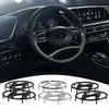 ABS Car Steering Wheel Center Emblem Cover Auto Interior Decoration For HYUNDAI i20 i30 Tucson i10 ix35 i40 Santafe Kona Solaris XX5