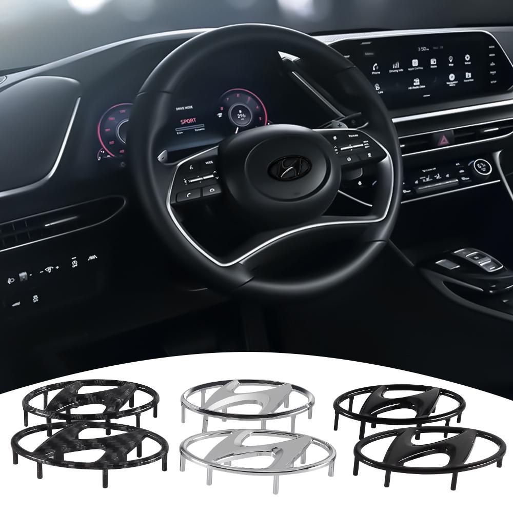 ABS Car Steering Wheel Center Emblem Cover Auto Interior Decoration For HYUNDAI i20 i30 Tucson i10 ix35 i40 Santafe Kona Solaris XX5