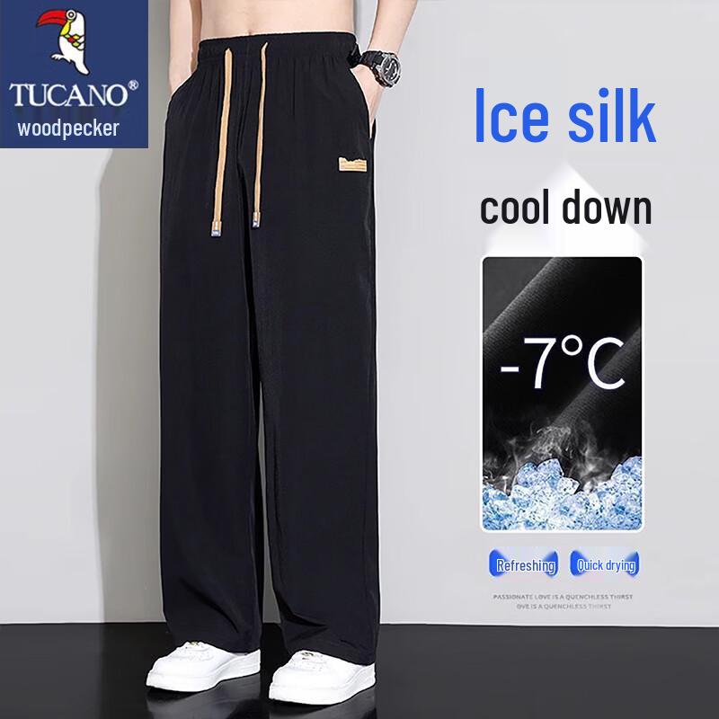 TUCANO Men s Summer Ice Silk Straight Fit Casual Pants M
