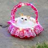 Children's Luminous Kitten Plush Doll Flower Basket - Perfect for Girl's Birthday or Christmas Gift