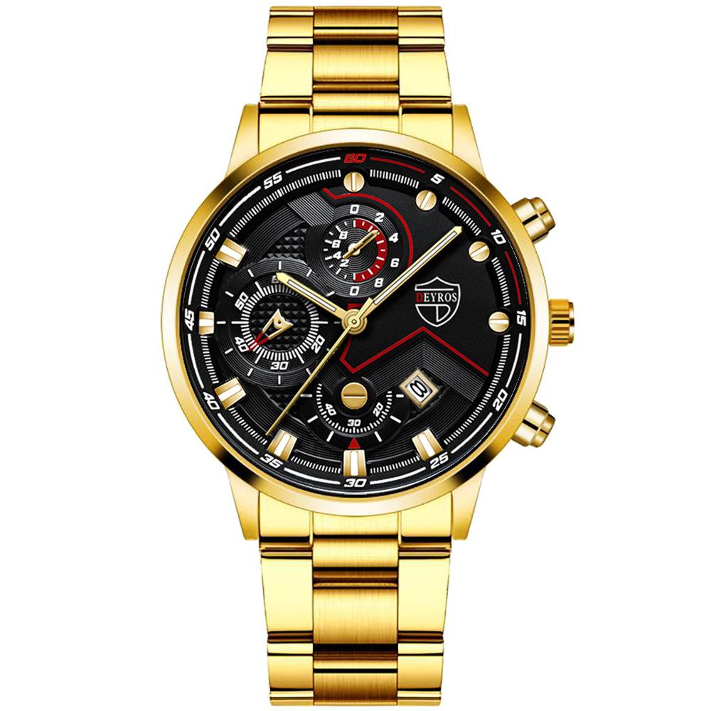 Classic Business Men's Watch Fashion Stainless Steel Strap Watch Calendar Quartz Watch Sports Watch Casual Watch