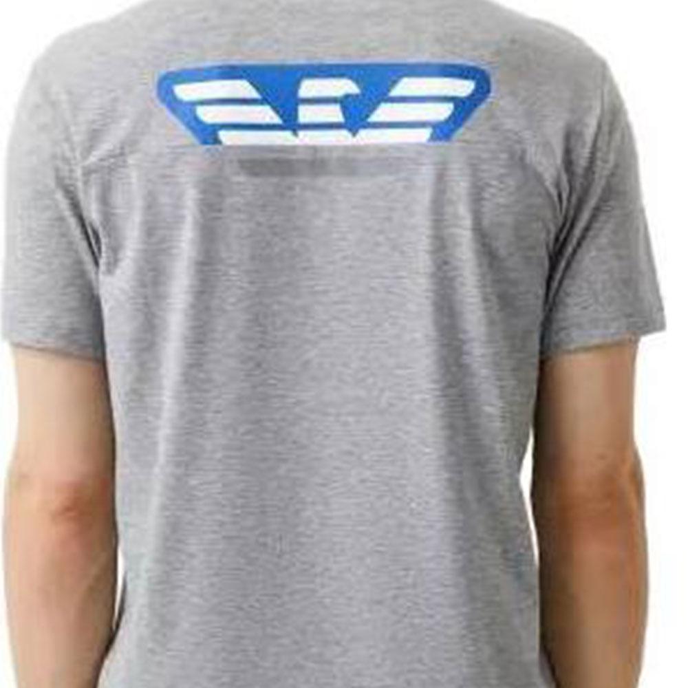 Emporio Armani SS23 EA7 Series Back Logo Printed Casual Crew Neck Short Sleeve T-Shirt Men Tops Gray 6LPT30-PJQ9Z-3905