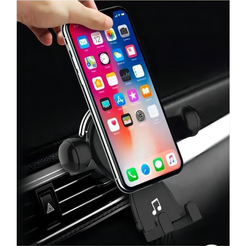Smiley Face Car Phone Holder Multifunctional Event Navigation Mount Mobile Cell Stand with Hook Tail Clamp for iPhone 16 Samsung