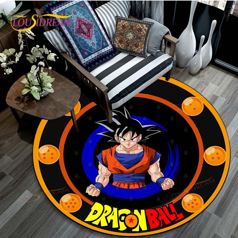

Аніме Dragon Ball Килими для вітальні Килим Goku Круглий килим Килимок для підлоги Поліестеровий килимок 80cm