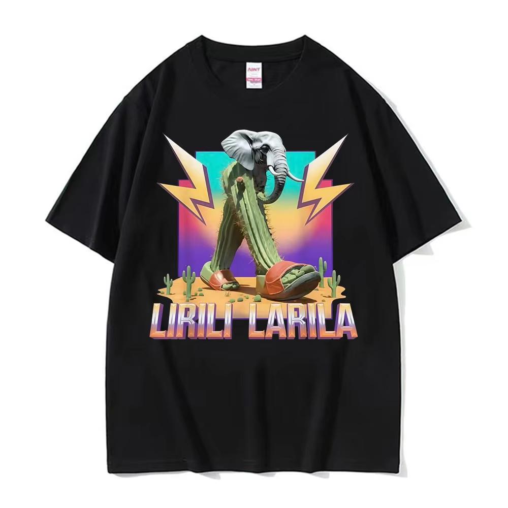 

Italian Ballerin Funny Lirili Larila Meme T Shirt Unisex Fashion Casual Humor Style T-shirts Mens High Quality Oversized T-shirt 5XL