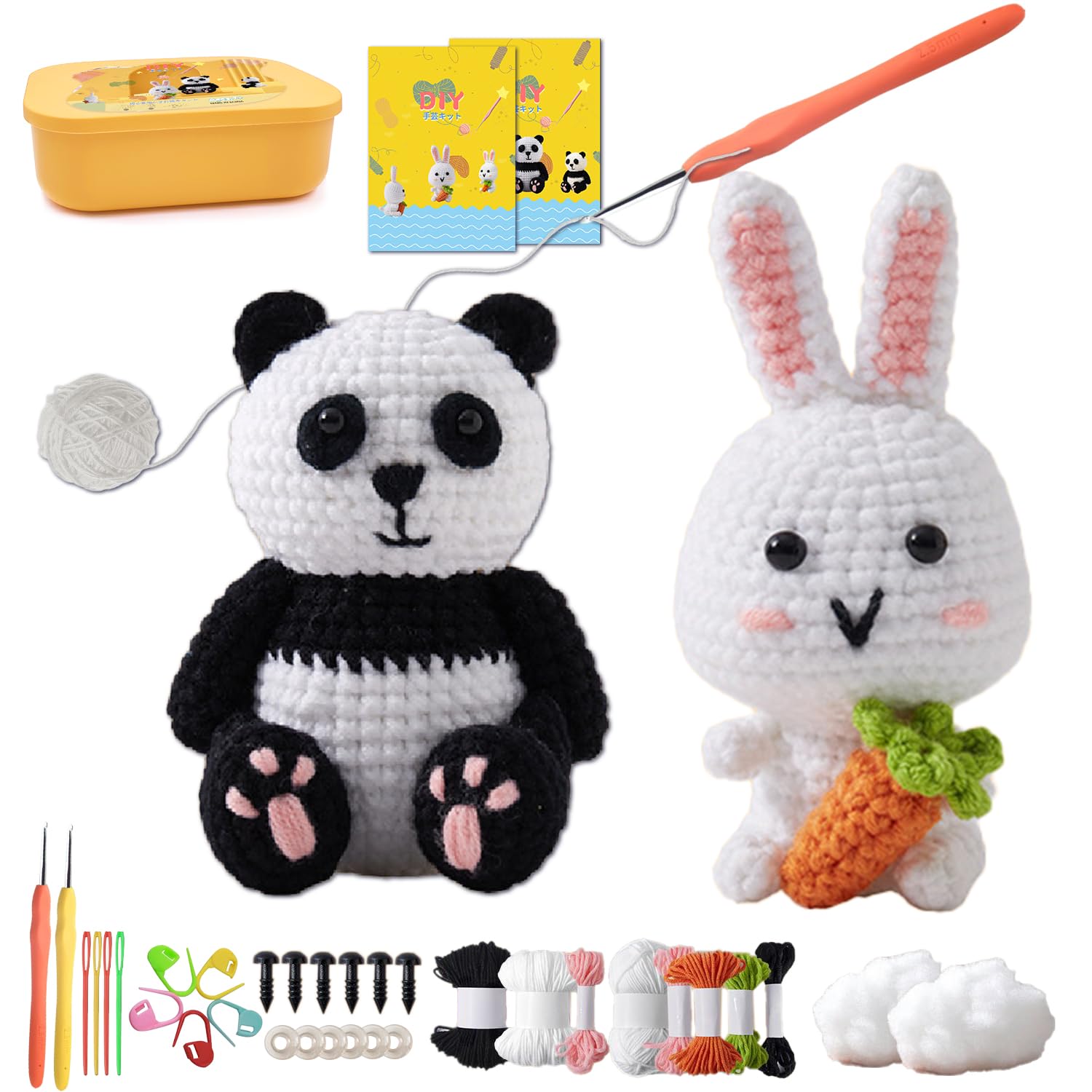 

UQTOO Handmade Kit for Girls DIY Knitting Toys Kids Birthday Gift Craft Kit