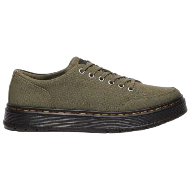 Dr. Martens Brookline Canvas Casual Comfortable Durable Low-Top Sneakers Men sneakers Olive-Green 40661300