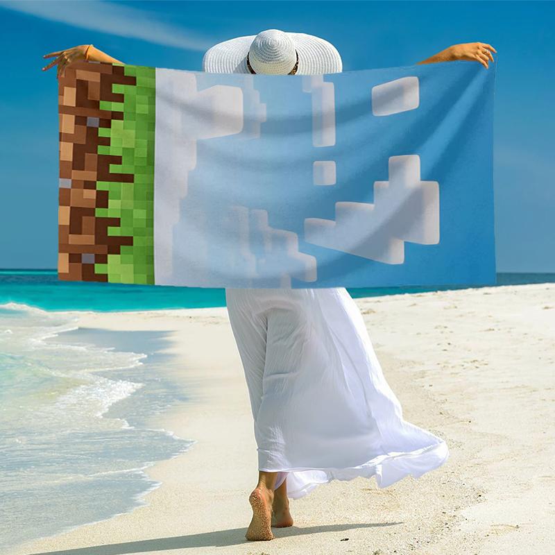 Pixel Game Mode Strandtuch: Ideal für Sommerabenteuer Weich, saugfähig und schnell trocknend geeignet zum Schwimmen und Baden
