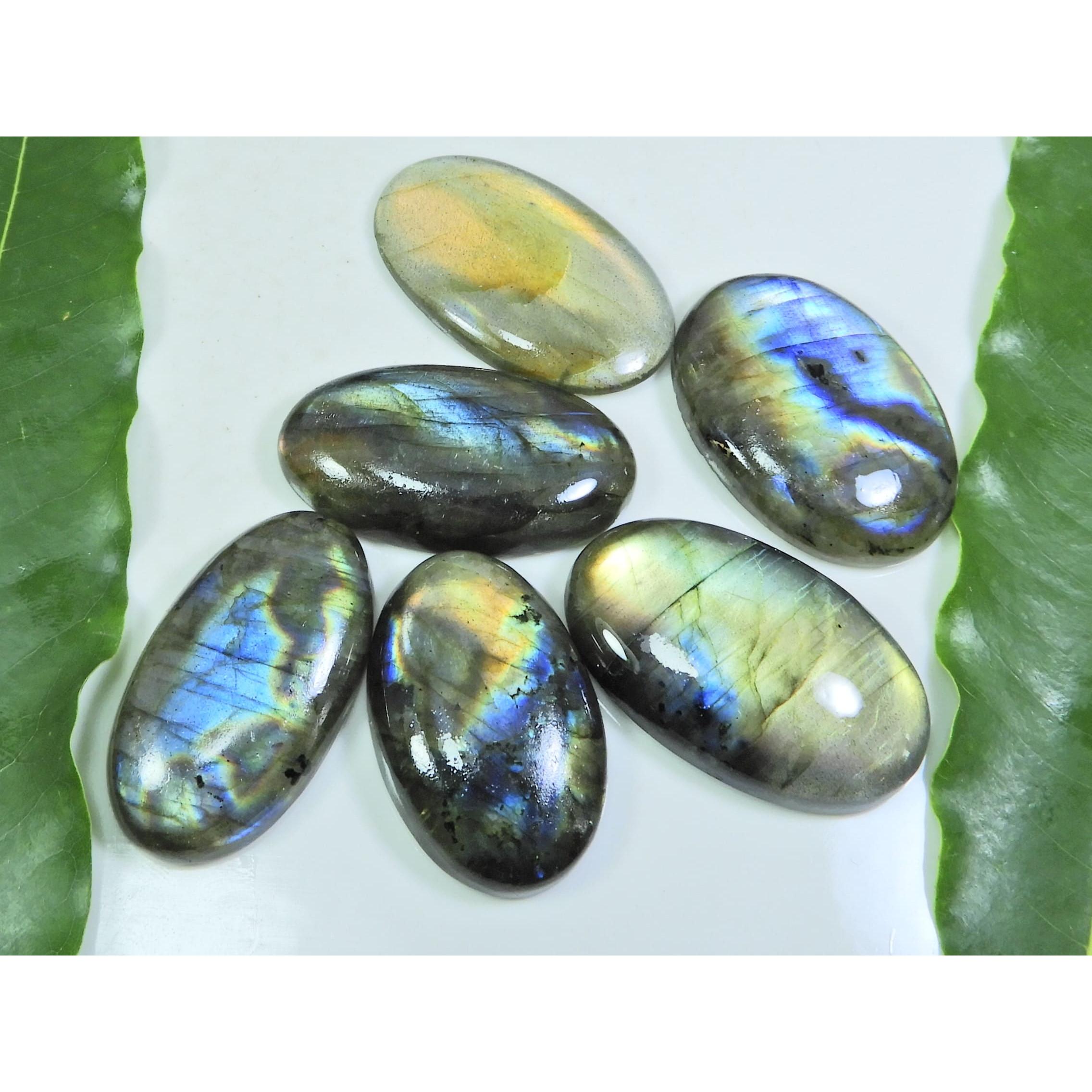 

21X32-24X34ММ Натуральный Мульти Фиолетовый Лабрадорит Овальный Кабошон Драгоценный Камень 6Шт LL-946