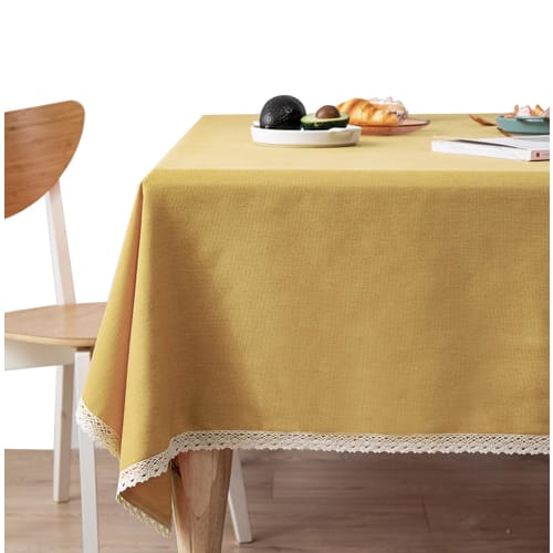 

EGROON Kitchen Supplies Cotton Linen Tablecloth, Rectangular Table Cover, Dining Table Cover for Hotels and Restaurants, Waterproof and Water-Repellen