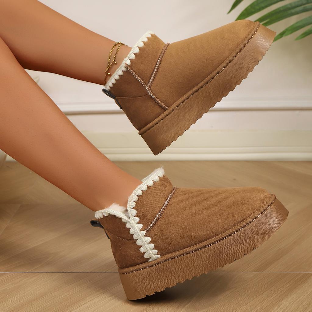 Fashion 2025 New Women Winter Fashion Thick-soled Snow Boots Flat-soled Plus Cotton Shoes Comfortable Casual Boots Women Shoes for Women