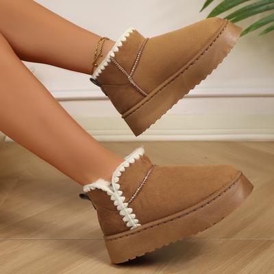 2025 New Women Winter Thick-soled Snow Boots Flat-soled Plus Cotton Shoes Comfortable Casual Boots Women Shoes for Women