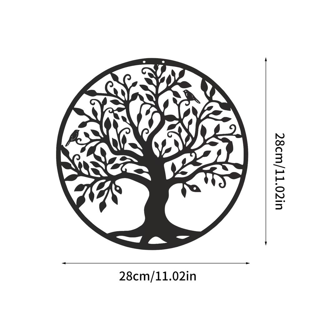 Tree Of Life Wall Art Metal Tree Of Life Wall Decor 11.02in Tree Of Life & Birds Metal Wall Plaque Metal Tree Pendant Decor