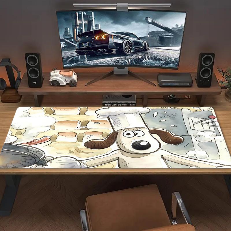 Wallace and Gromit2 Print Cushion Non-slip Laptop Tablet Big Mousepad XXL Mat Mini PC Playmat With Lock edge