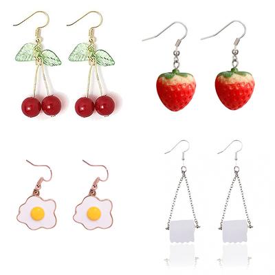 1 Paar Harz Tropfenohrringe Handgefertigt Niedlich Ohrhänger Für Frauen Mädchen Lustig Cartoon Tier Hase Ente Ohrpiercing Schmuck Geschenk