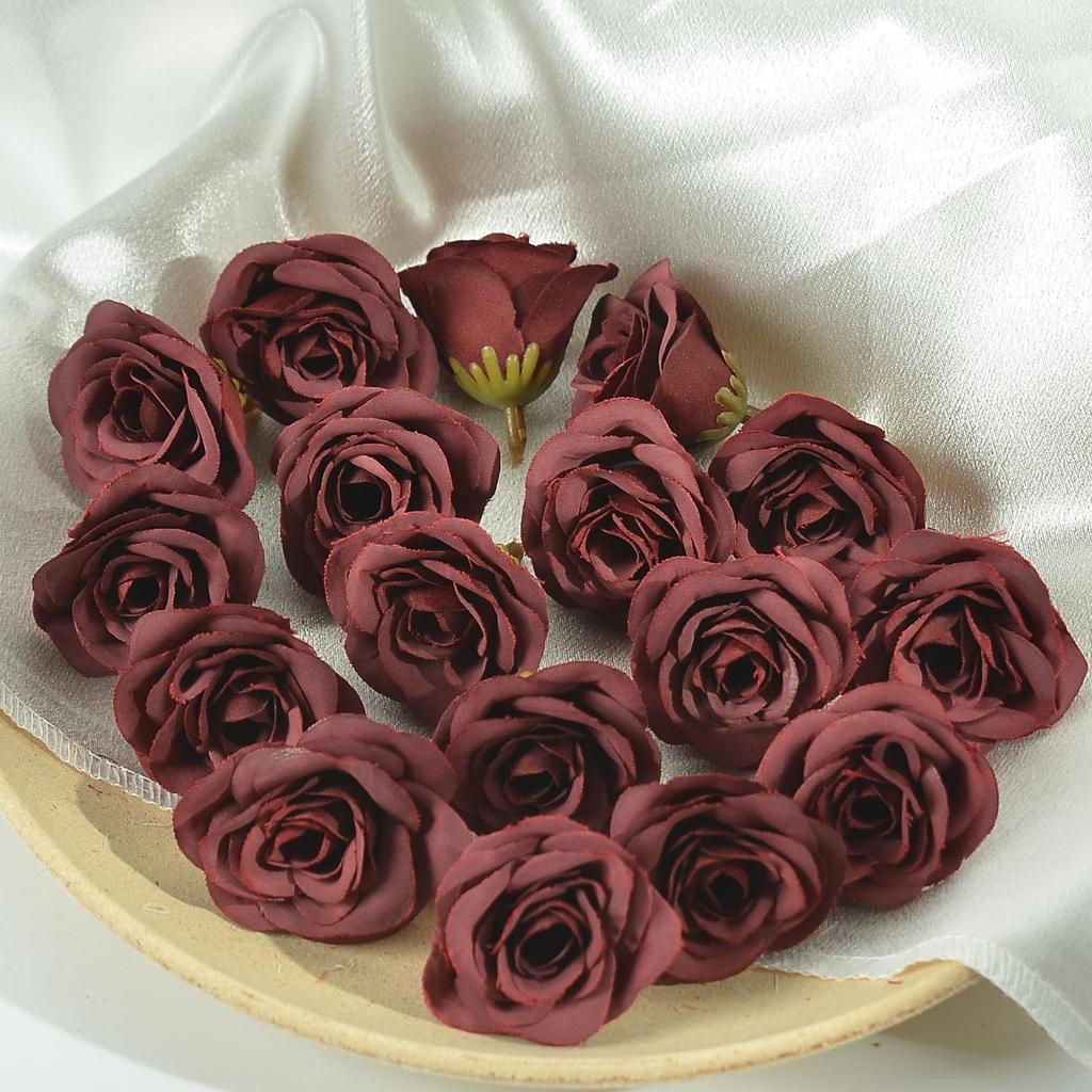 Simulation Rose Flower Heads for DIY Wedding Decor, Gift Boxes, Clothing, Wreaths, and Silk Flower Arrangements