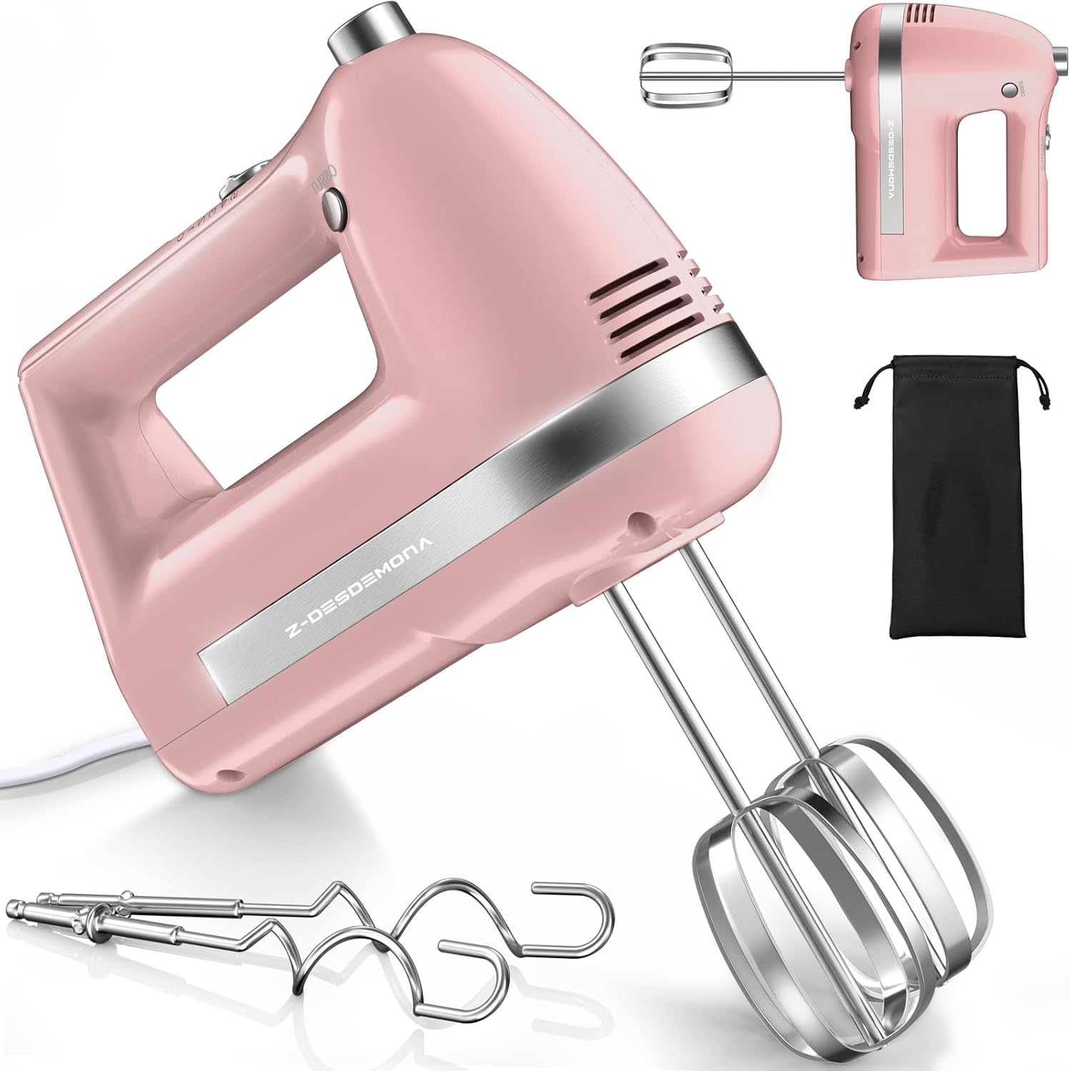 

Hand Mixer, Powerful Hand Mixer Electric Handheld with 304 Beaters, Dough Hook,Hand Held Mixer with Turbo United States