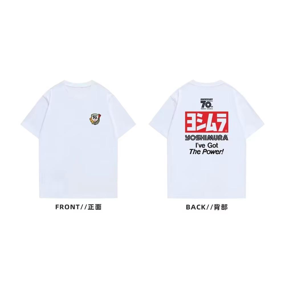 

Yoshimura Exhaust 70th Motorcycle Modified Printed Graphic Tee Men s and Women s Short Sleeve T-shirt Y2k Popula Y2k Short Sleeves Classic 4XL