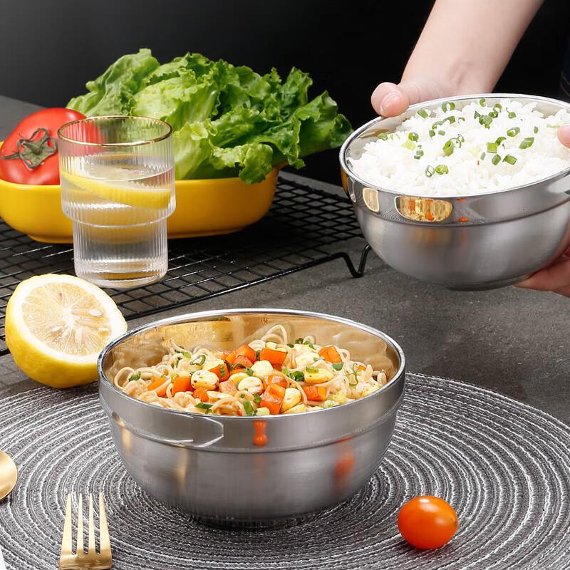 Churongchu 304 Stainless Steel Double-Wall Insulated Bowl