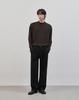 WORK ON BODY OFF Rested Semi-Overfit Mock Neck Knit [Brown]