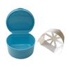 Denture Bath Box Case  False Teeth Storage Box with Hanging Net Container