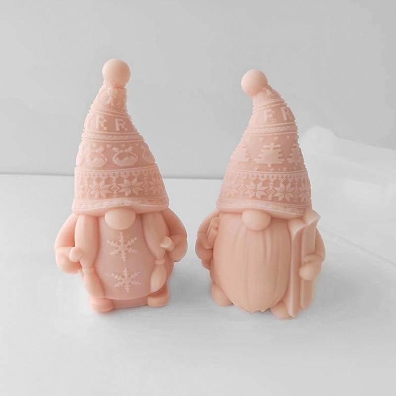 Easter Gnome Resin Mold 3D Face-less Ski Dwarf Candle Making Mold DIY Gnome Soap Crafts Easter Spring Party Supplies