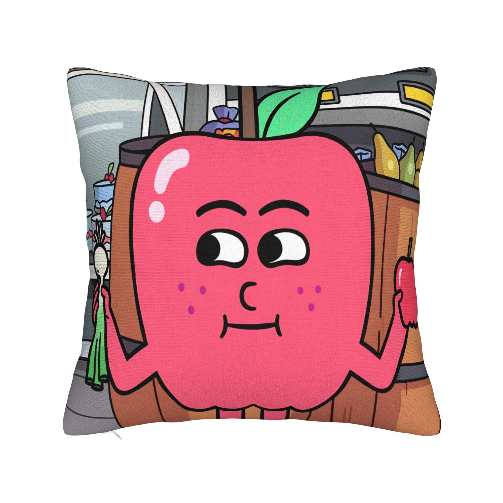Pillow Cover Apple and Onion   Novelty Pillow Case For Living Room Chair Pillowcases 12x12Inch