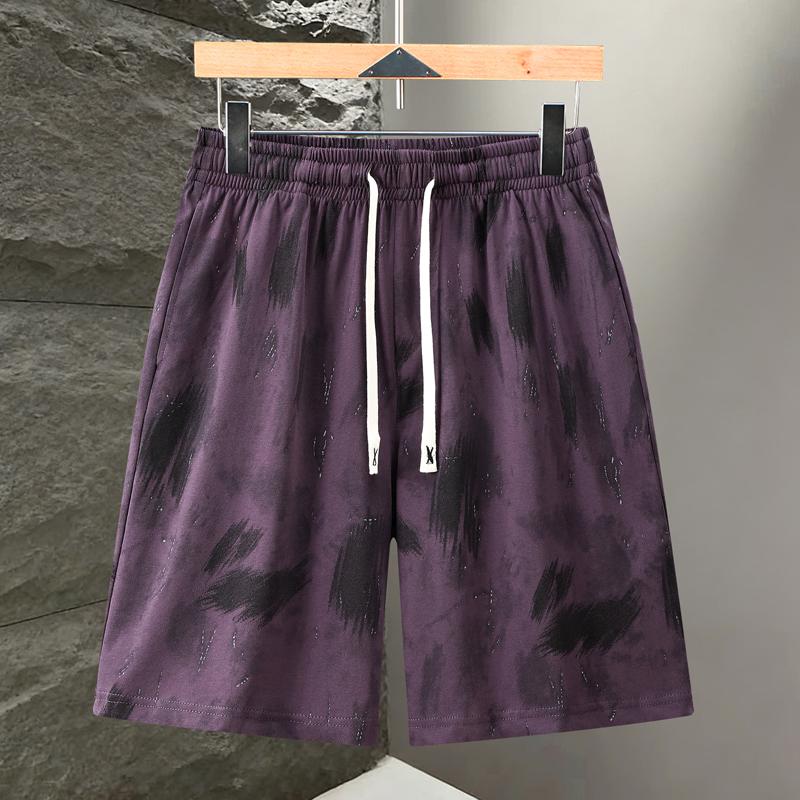 Men's Plus Size Tie Dye 2-Piece Outfit – Sleeveless Tank Top & Shorts Set (Sizes 5XL-11XL) Cotton Blend Summer Casual Wear