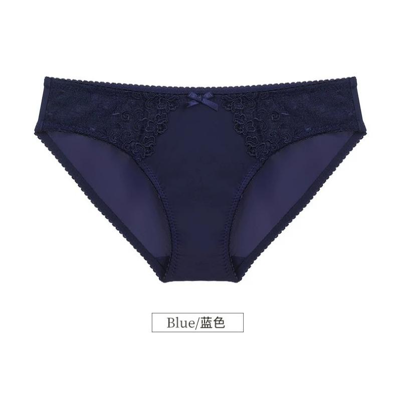 Women Sexy Plus Size Low Waist Hip Lifting Lace Embroidered Triangle Briefs