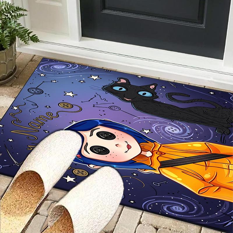 Custom NameMystery Coraline's World Carpet, Indoor Rug, Chair Rug, Living Rooms, Doormat Made From Polyester Home Decor Birthday Christmas Gifts