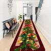 Christmas Snowflake Buffalo Plaid Runner Rug, Non-Slip Festive Floor Mat for Hallway, Entryway  Holiday Decor