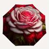 Romantic Rose Bouquet Umbrella, Portable 3-Fold Umbrella for Men & Women,Christmas Gift ES255