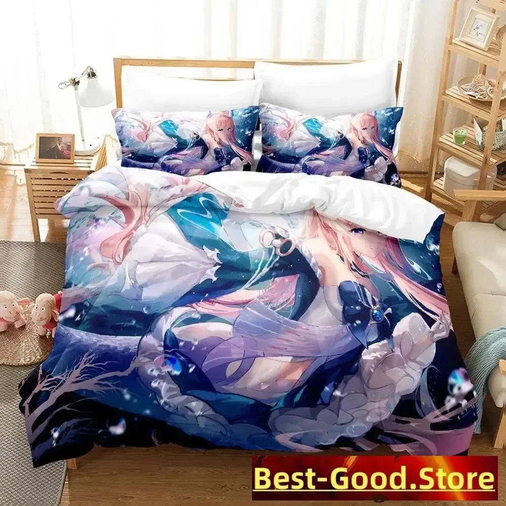Game Genshin Impact Sangonomiya Kokomi Bedding Set Single Twin Full Queen King Size Bed Set Adult Kid Bedroom Duvetcover Sets