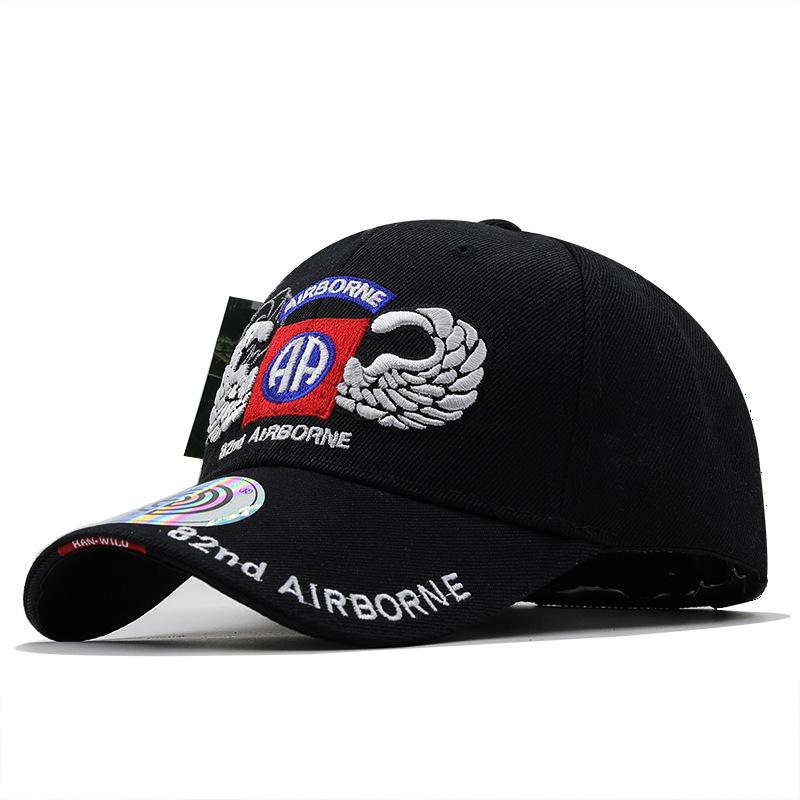 Outdoor Baseball Cap D Airborne Division Leisure Baseball Cap UV Protection Cap Big Eaves Cap Travel Breathable Cap