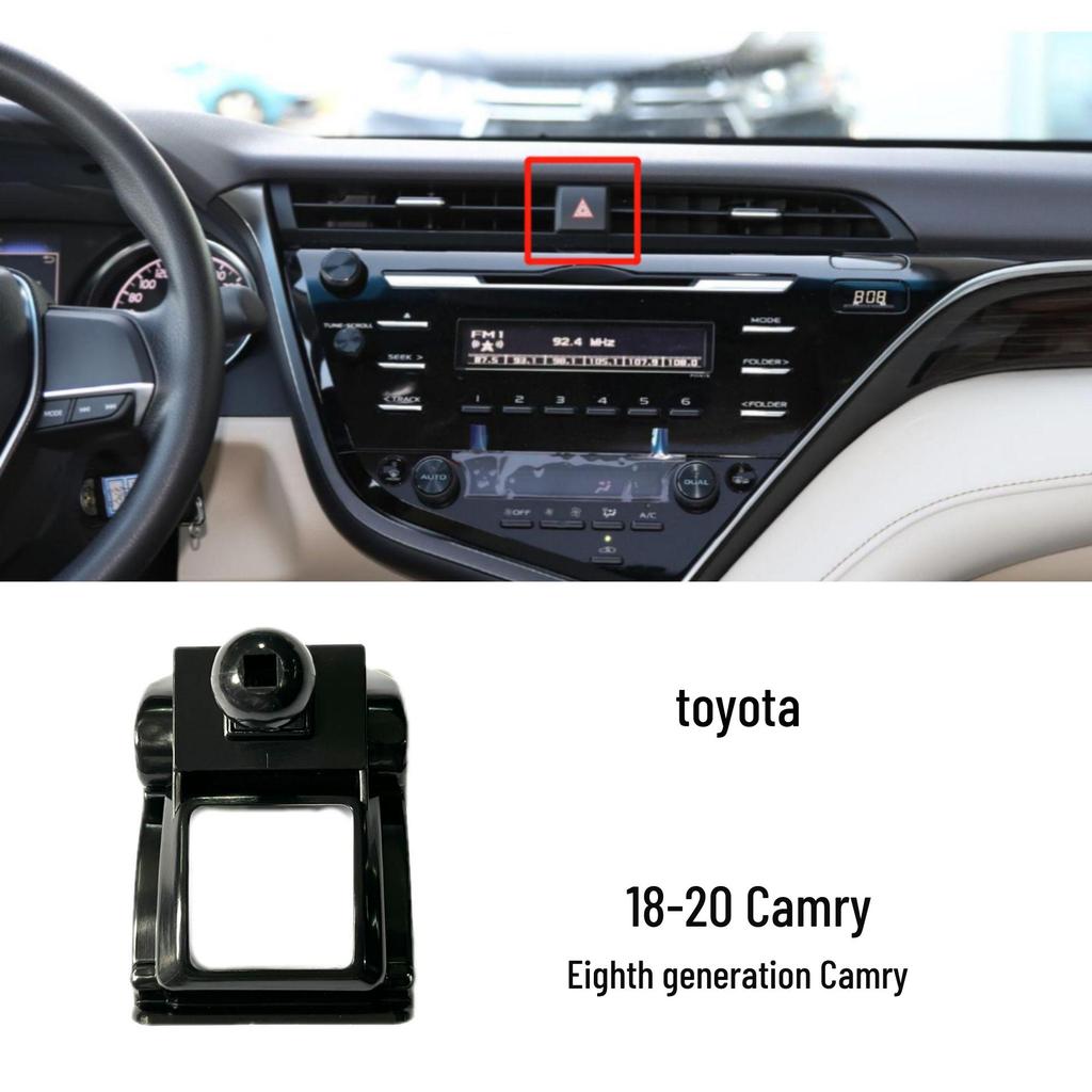 Car Phone Holder for Toyota 6th Gen Camry, Corolla, Highlander - Clip Base Accessory