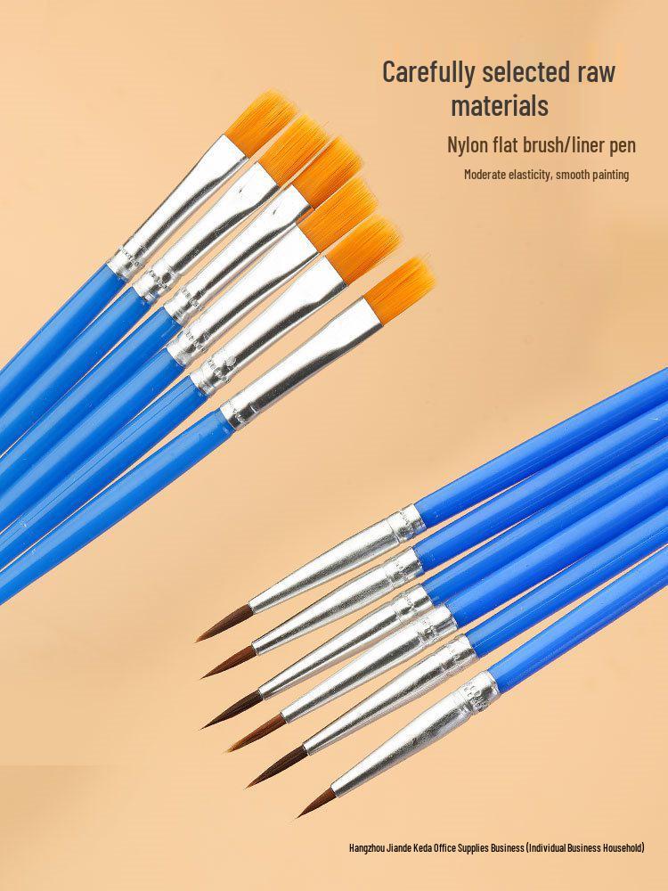 Wei Zhuang Kids' DIY Plaster Nylon Fine Liner Blue Brush for Oil Painting & Graffiti.