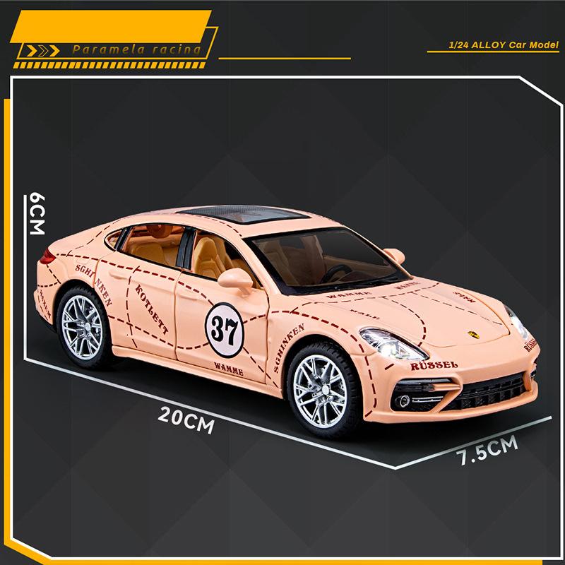 Giocattolo modello auto pressofuso in scala 1/24 Panamera, veicolo giocattolo da tirare indietro con suono e luce per bambini, ragazzi, ragazze, collezione regalo