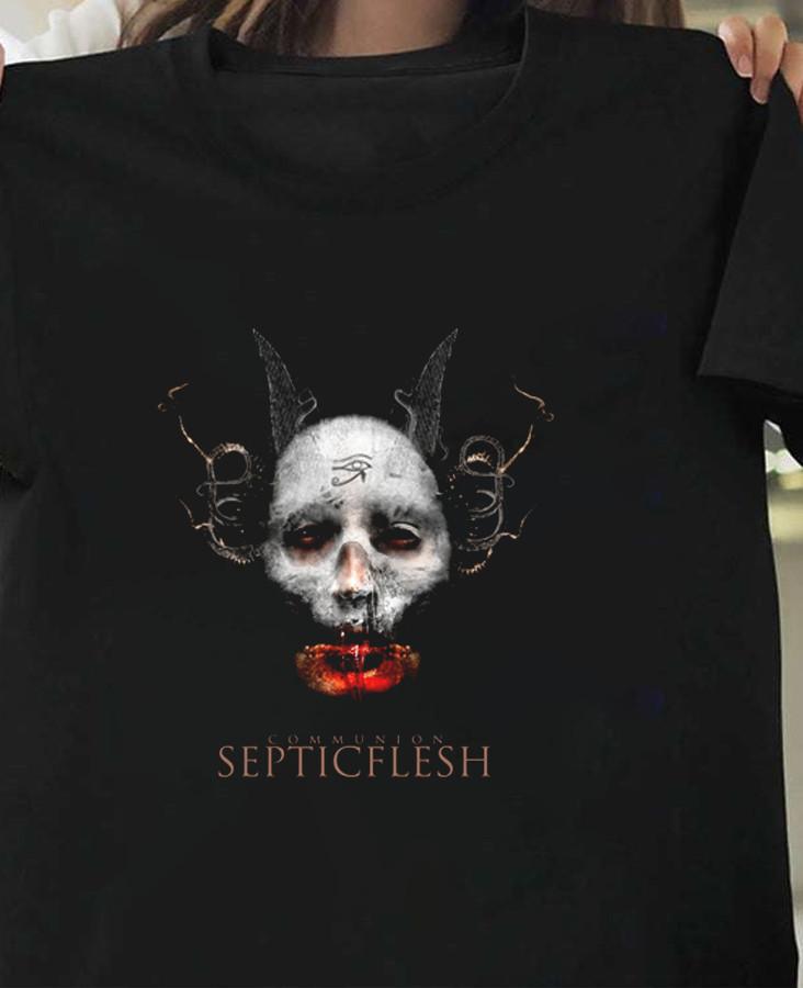 Communion by Septicflesh  Black Cotton Shirt Full size S5XL T496 Unisex T-Shirt XXL