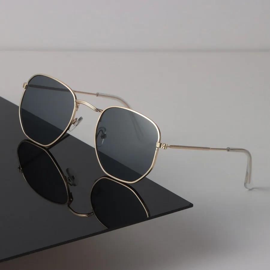 Designer Quadratische Sonnenbrille Damen Herren Vintage Schwarz Sonnenbrille Mode Persönlichkeit Brille Spiegelglas Sexy Marke