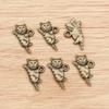 15pcs Cute Small Tiger Cat Charms Pendant 20x12mm Alloy Metal DIY Jewelry Making Accessories Findings for Necklace Earrings